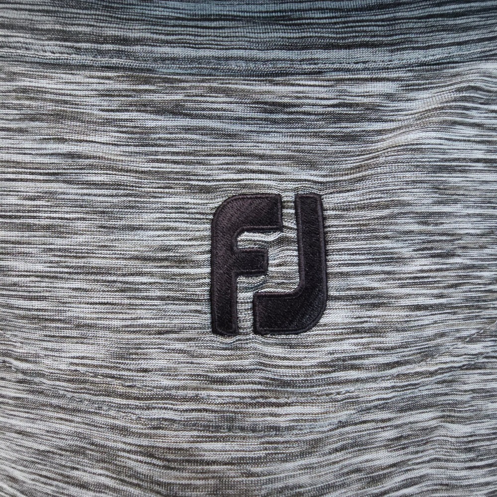 FootJoy Polo Shirt Mens XL Gray Streetwear Space Dye Performance Golf Top Eagle - Picture 4 of 8